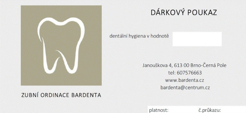 dárkový voucher